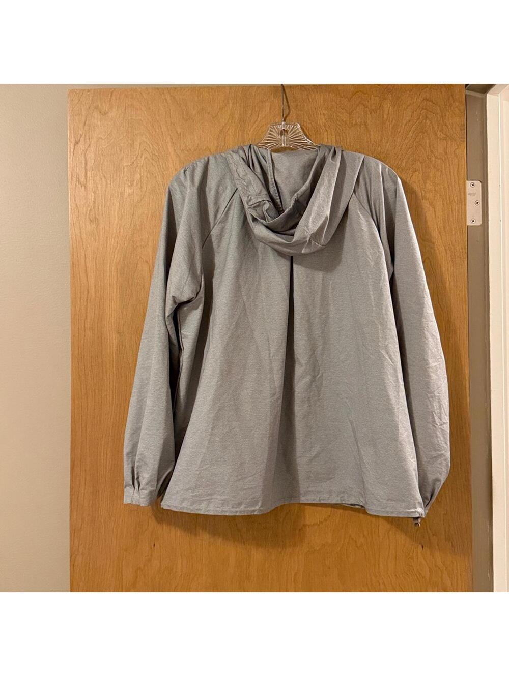REI Co-op Gray Pullover Anorak Hoodie Size Large Good Used Condition - Picture 2 of 8